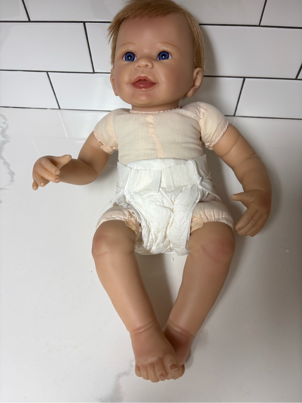 Linda Murray ADG Baby Reborn Doll Blond/strawberry Hair